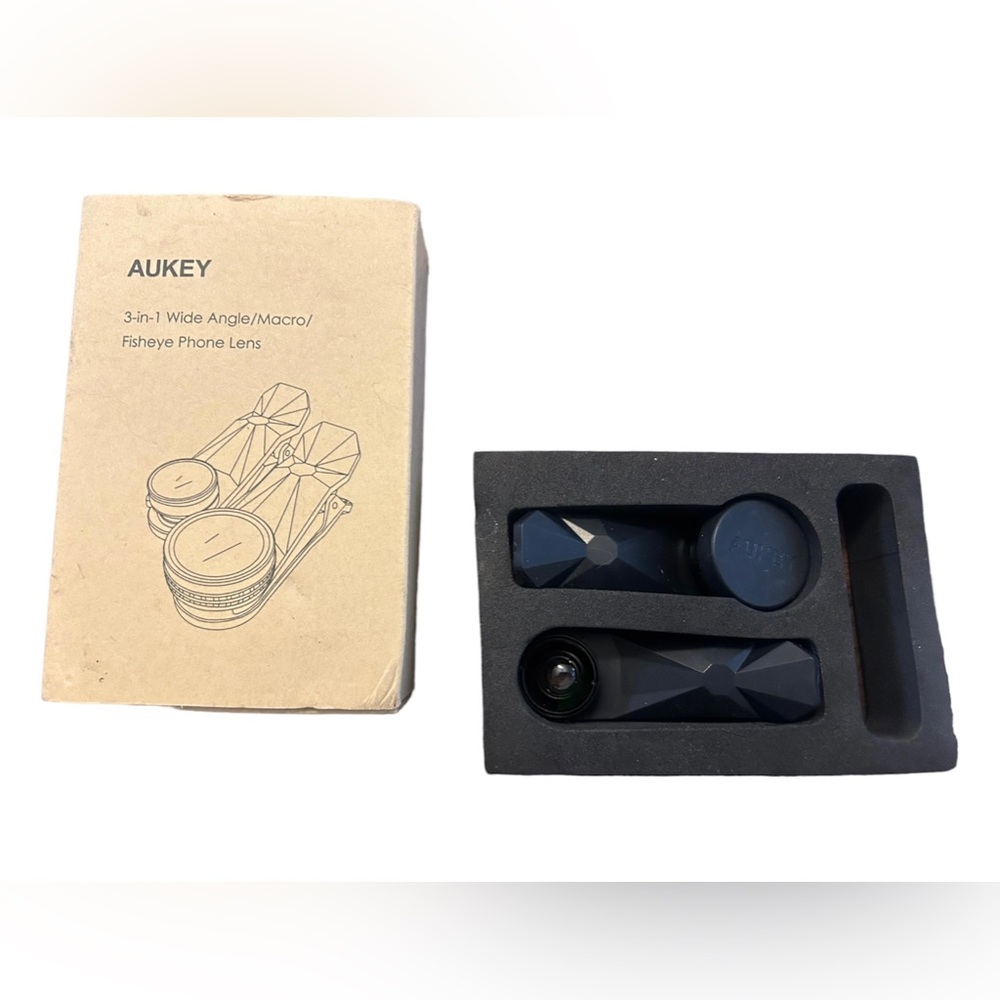 Aukey 3-1 Wide Angle, Macro, Fish eye, Phone camera lens